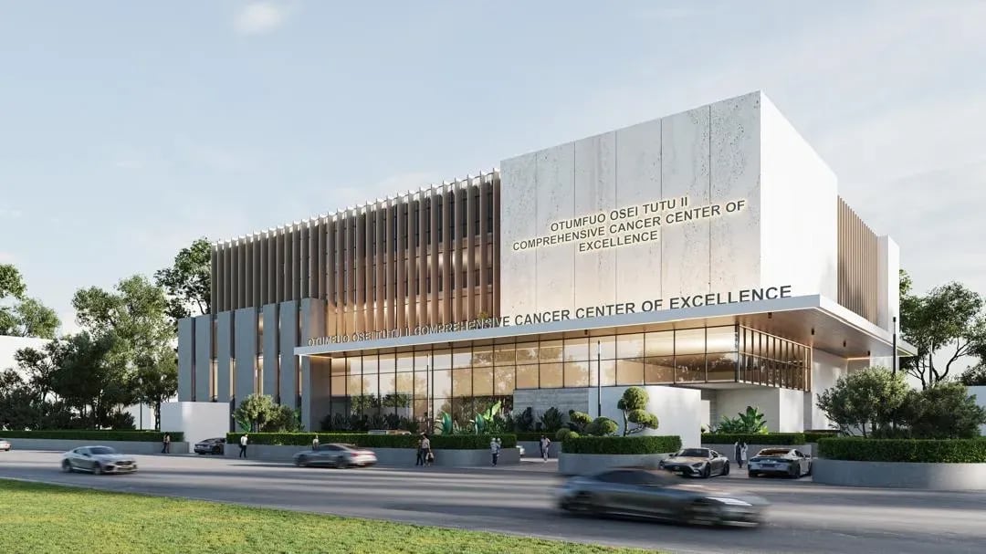 Architect's render of the Center — view from the right