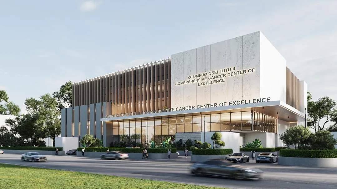 Architect's render of the Center — view from the right